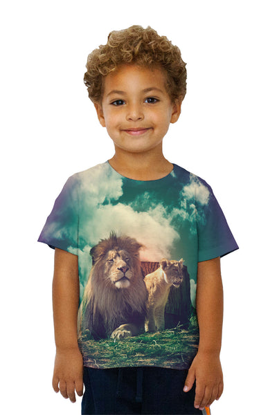 Kids Wild Couple Lion Lioness&nbsp;Kids T-Shirt