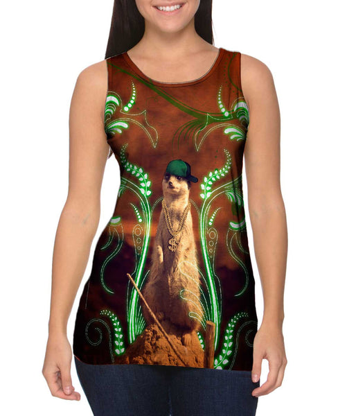 Bling Rapper Meercat&nbsp;Womens Tank Top