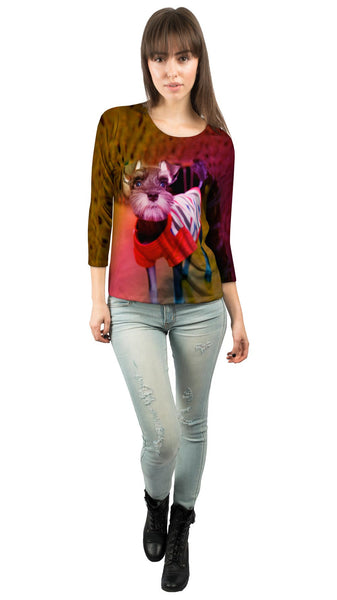 Miniature Schnauzer Sweater&nbsp;Womens 3/4 Sleeve