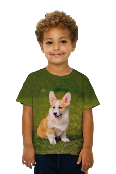 Kids Pembroke Welsh Corgi Puppy Kids T-Shirt