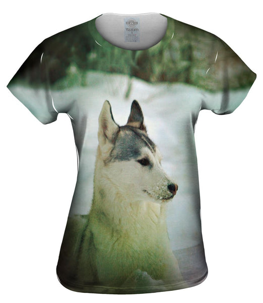 Siberian Husky Snow&nbsp;Womens Top
