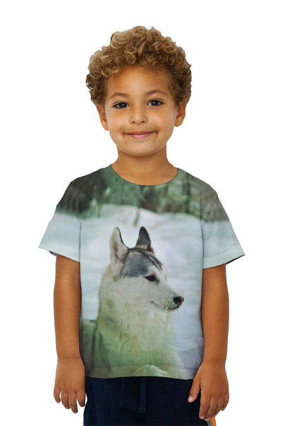 Kids Siberian Husky Snow&nbsp;Kids T-Shirt