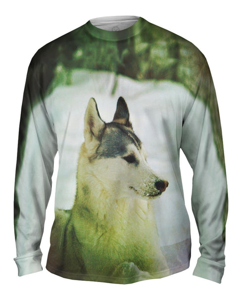 Siberian Husky Snow&nbsp;Mens Long Sleeve