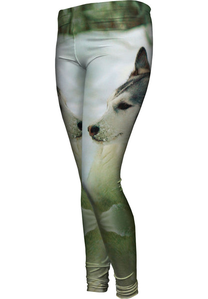 Siberian Husky Snow&nbsp;Womens Leggings