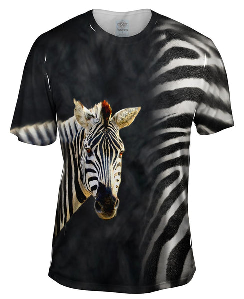 Zebra Half Skin Mens T-Shirt