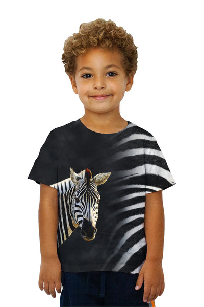 Kids Zebra Half Skin Kids T-Shirt