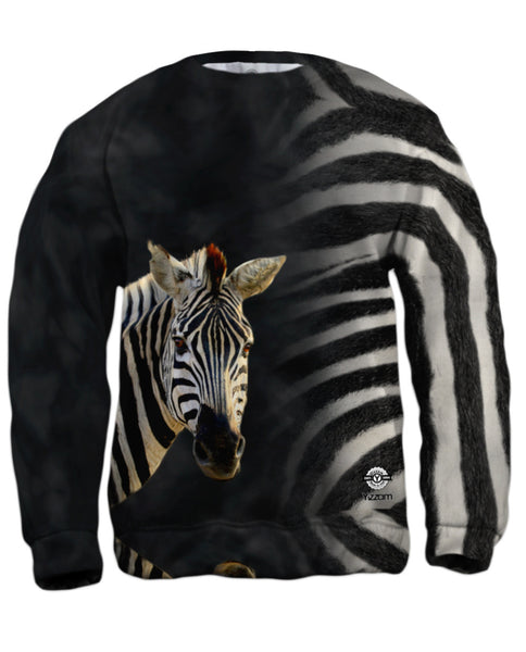 Zebra Half Skin Mens Sweatshirt