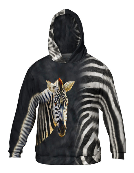 Zebra Half Skin Mens Hoodie Sweater