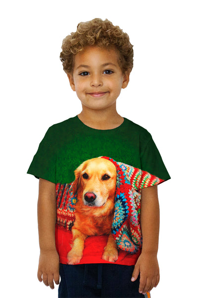 Kids Golden Retriever Blanket Kids T-Shirt
