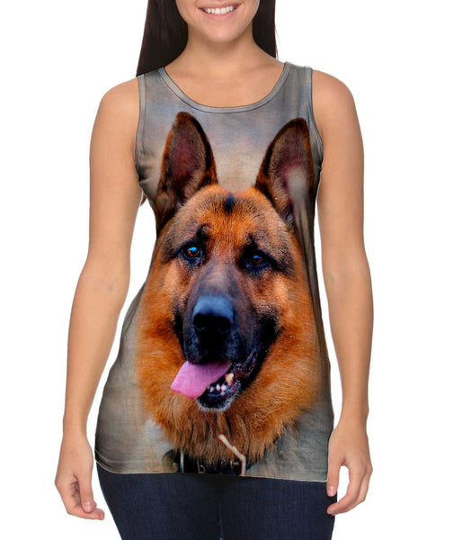 Happy German Shepard Womens Tank Top