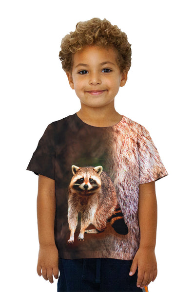 Kids Raccoon Half Skin&nbsp;Kids T-Shirt