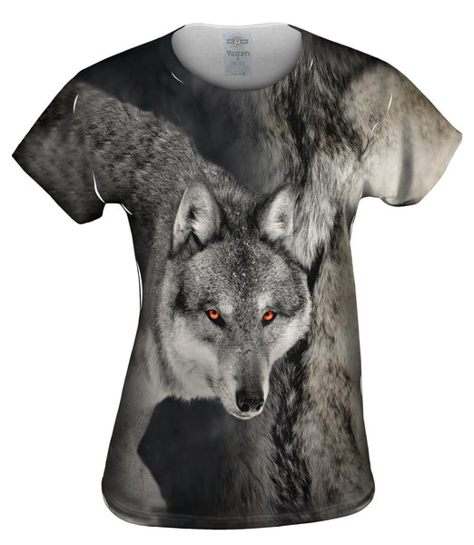 Gray Wolf Half Skin Womens Top