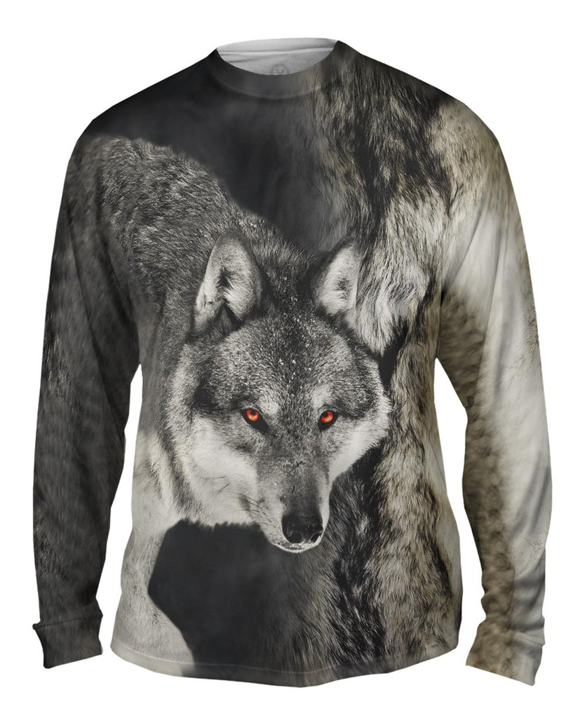 Long Sleeve Crew Shirt For Men's - Wolf Gray Shirt