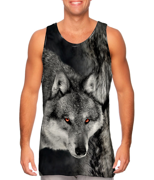 Gray Wolf Half Skin&nbsp;Mens Tank Top