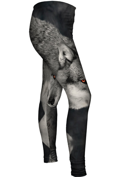 Gray Wolf Half Skin Womens Leggings