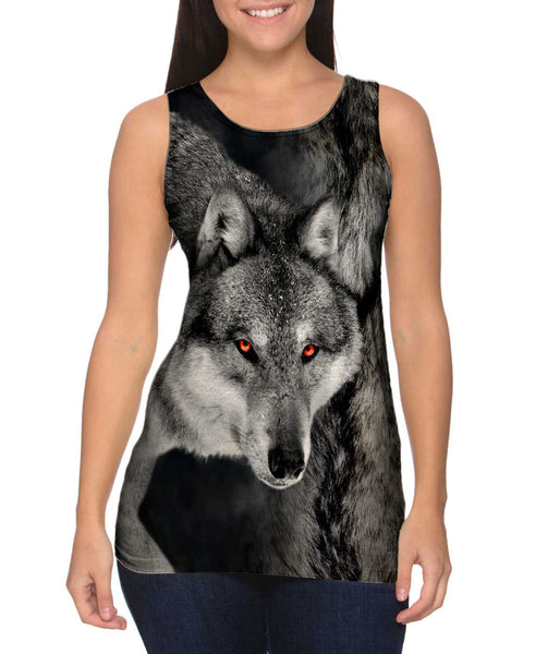 Gray Wolf Half Skin&nbsp;Womens Tank Top