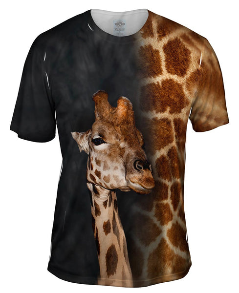 Giraffe Half Skin Mens T-Shirt