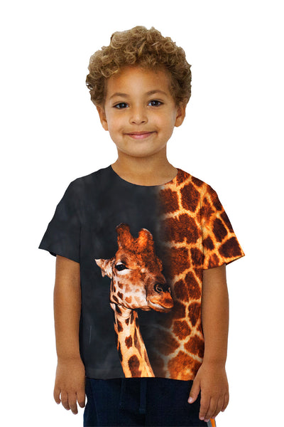 Kids Giraffe Half Skin Kids T-Shirt