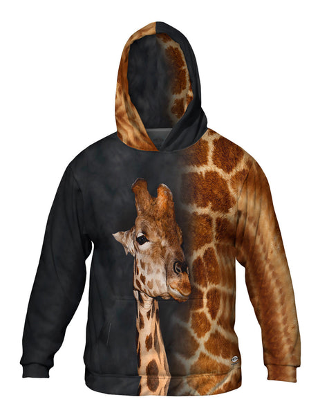 Giraffe Half Skin Mens Hoodie Sweater