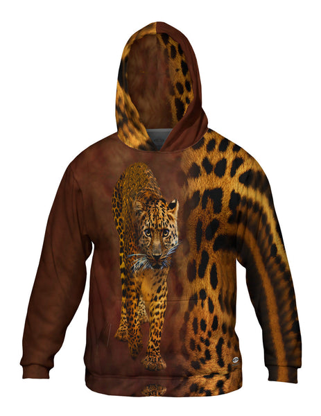 Leopard Half Skin Mens Hoodie Sweater