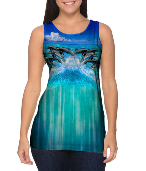 Dolphin Half Skin&nbsp;Womens Tank Top