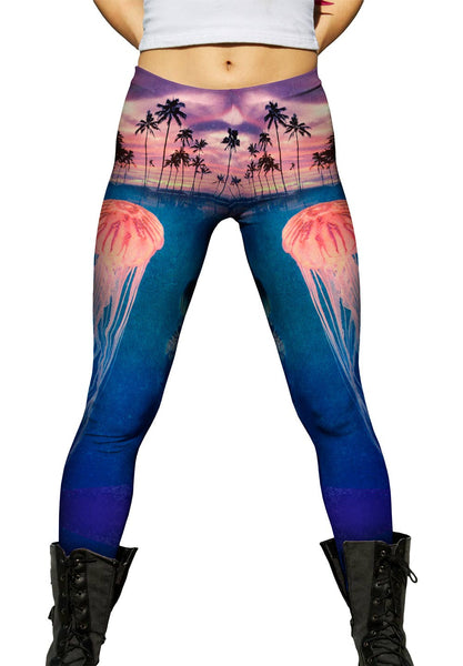 Jellyfish Sky Palm Tree&nbsp;Womens Leggings