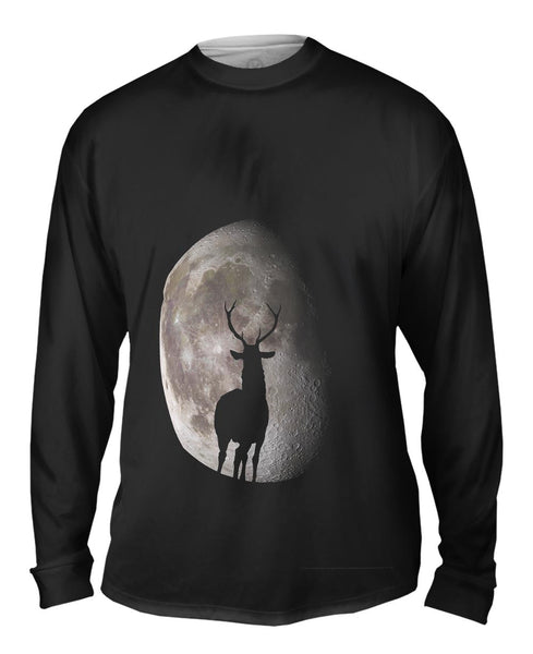 Deer Moon Mens Long Sleeve