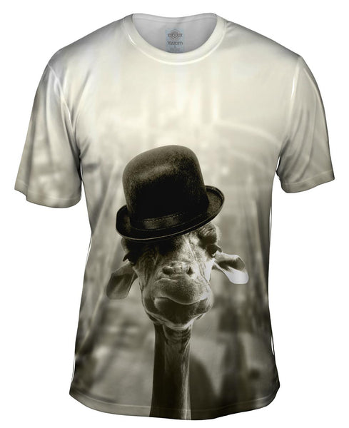 Giraffe Hat Mens T-Shirt
