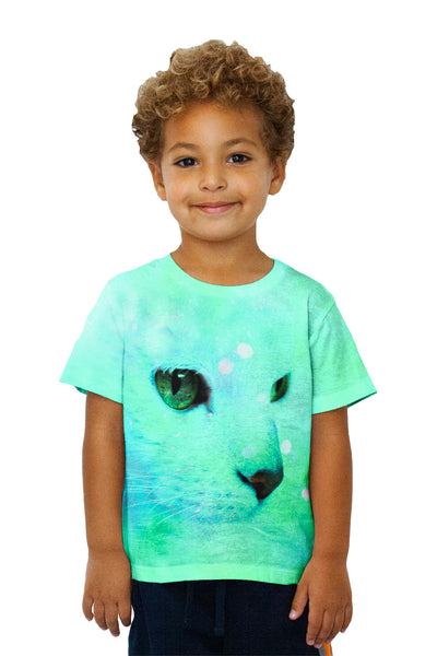 Psychedelic Kitty Close Up Kids T-Shirt
