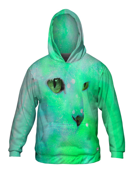 Psychedelic Kitty Close Up Mens Hoodie Sweater