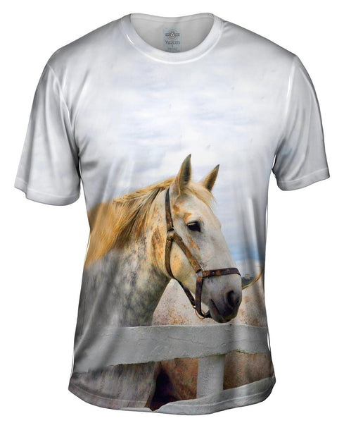 Yellow Mane Horse Mens T-Shirt