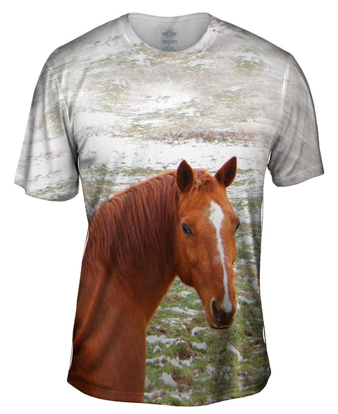 Horse Looking Back Mens T-Shirt