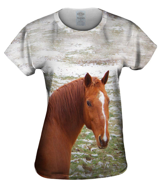 Horse Looking Back Womens Top