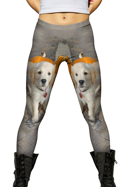 Halloween Pumpkin Puppy&nbsp;Womens Leggings