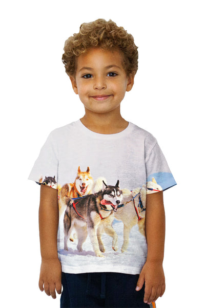 Kids Running Huskies&nbsp;Kids T-Shirt