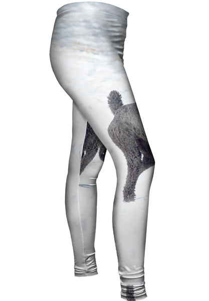 Smokey Poodle In The Snow&nbsp;Womens Leggings
