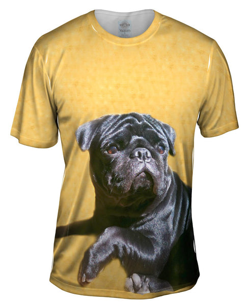 Black Pug Relaxation Mens T-Shirt