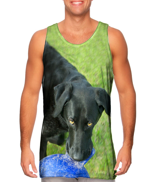 Black Lab And His Ball Mens Tank Top