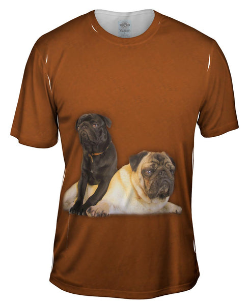 Pair Of Relaxing Pugs Mens T-Shirt
