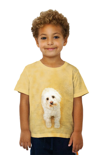 Kids Sad White Puppy&nbsp;Kids T-Shirt