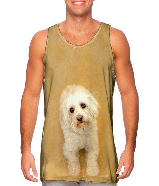 Sad White Puppy&nbsp;Mens Tank Top