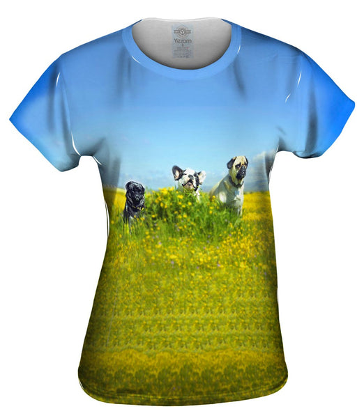 Trio Pugs Womens Top