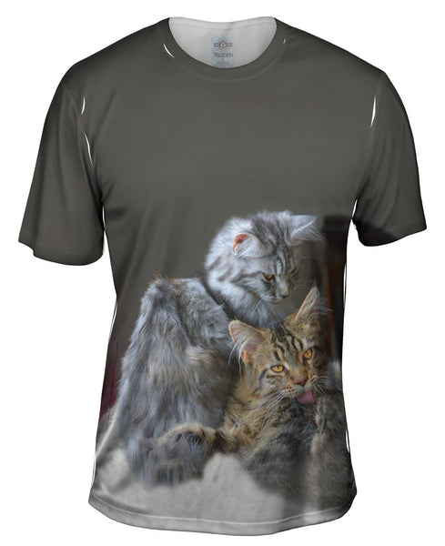Kitten Friends Lounging Mens T-Shirt