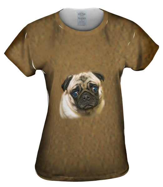 Sad Face Pug Womens Top