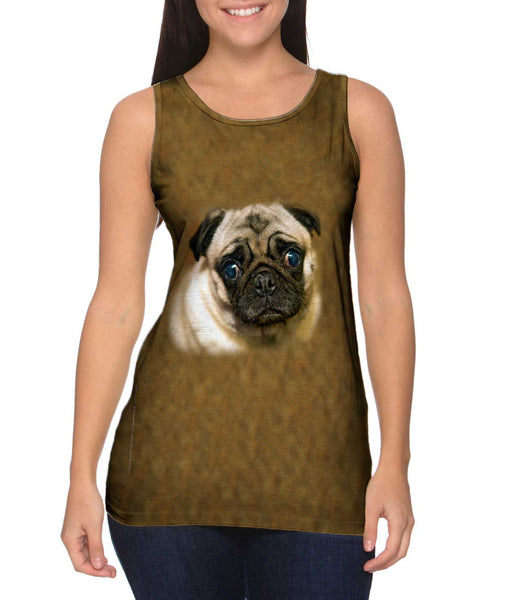 Sad Face Pug&nbsp;Womens Tank Top