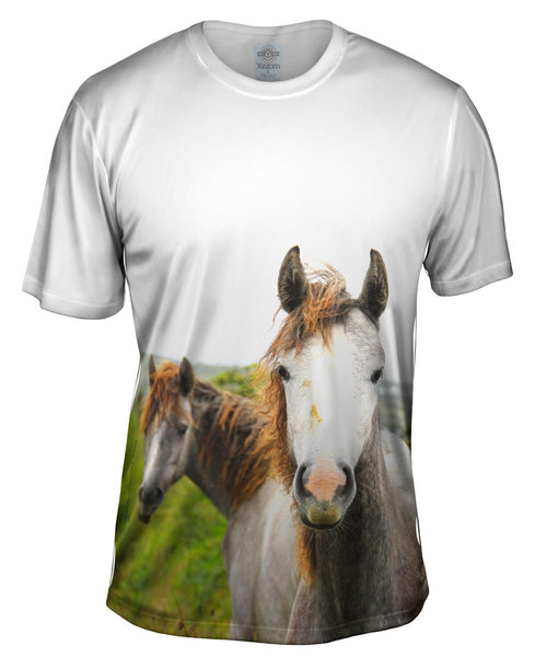 Horse With Golden Mane Mens T-Shirt
