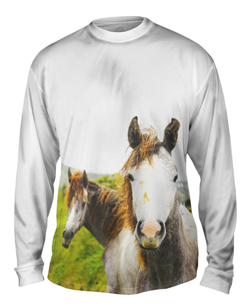 Horse With Golden Mane Mens Long Sleeve