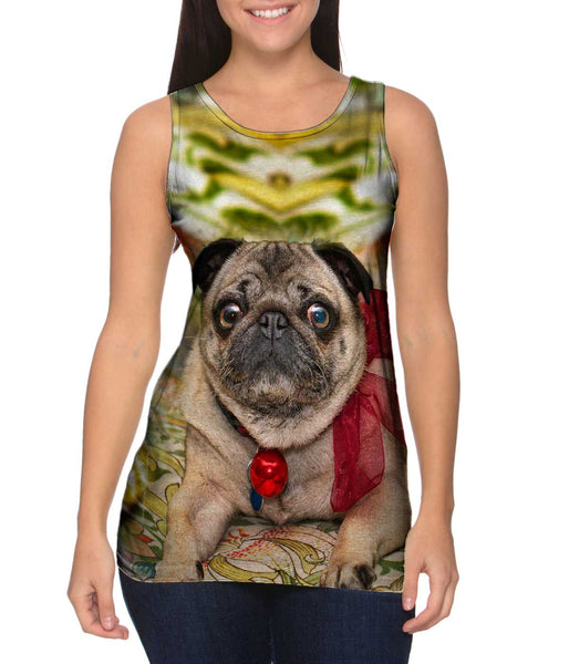 Jingle Bells Christmas Pug&nbsp;Womens Tank Top