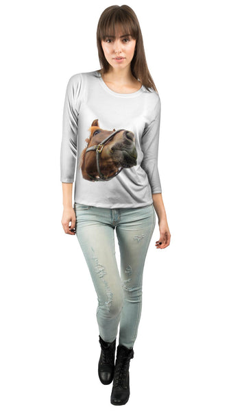 Big Mouth Horse&nbsp;Womens 3/4 Sleeve