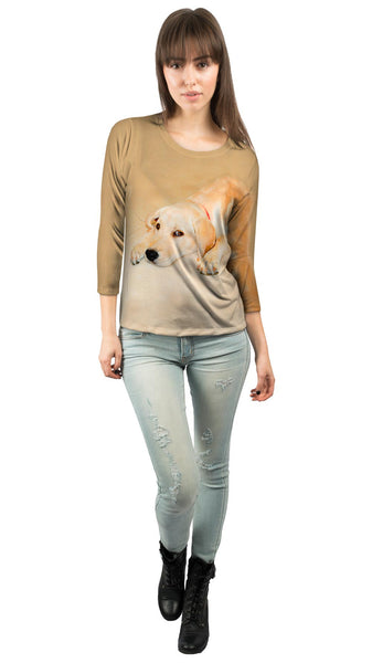 Golden Lab Cooling Off Womens 3/4 Sleeve